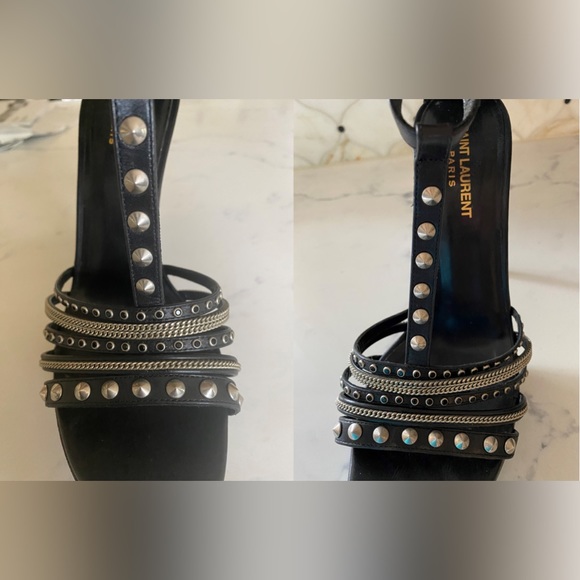 Saint Laurent Paris Platform Studded & Chained High Heel Stilettos US 10 (E40) - Picture 15 of 15